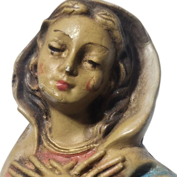 Vintage Mary Nativity Figure 4 Inch Italy Christmas Holiday Figurine Decor - Picture 2 of 16